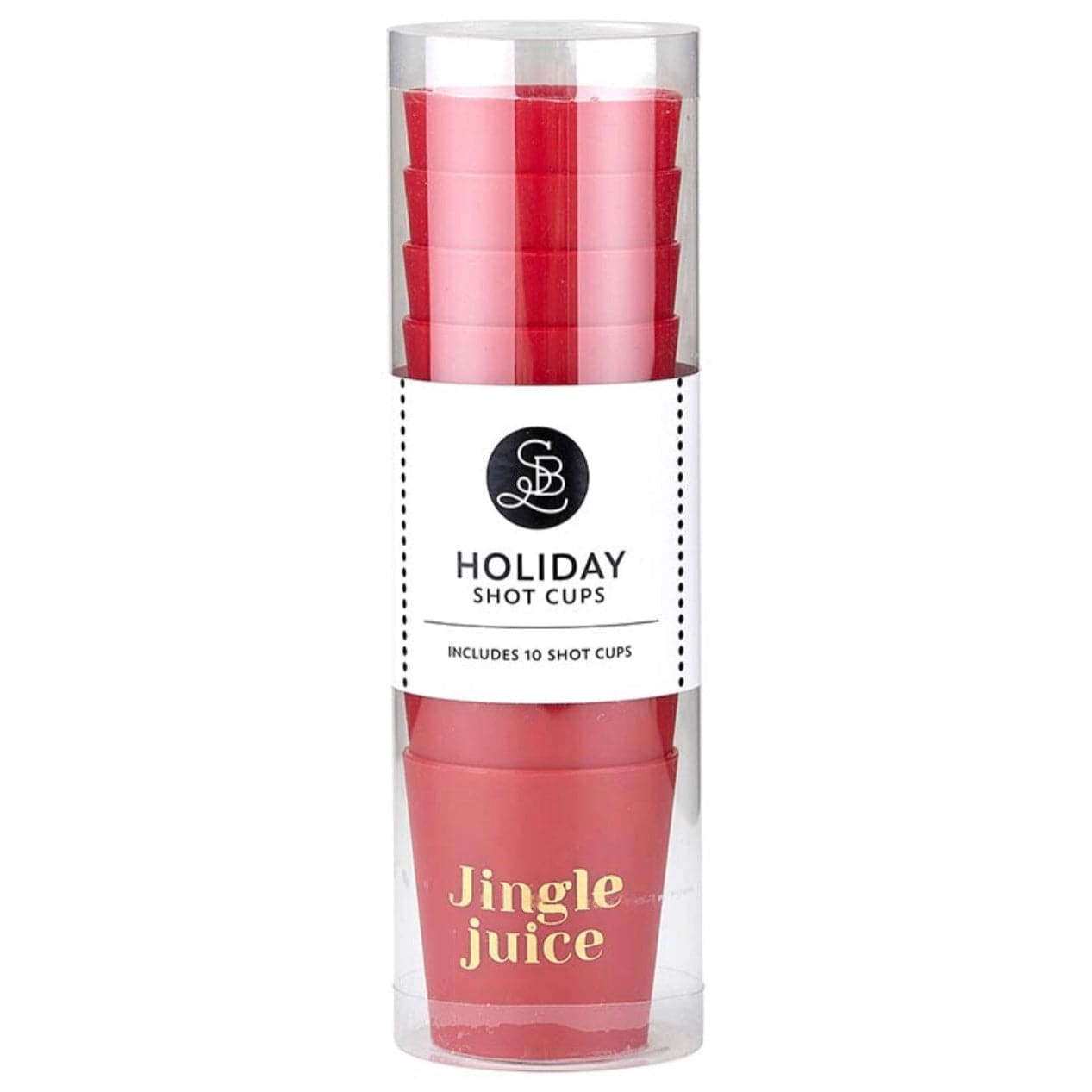 Jingle Juice, Gold Foil Frost Shot Cups - Set of 10