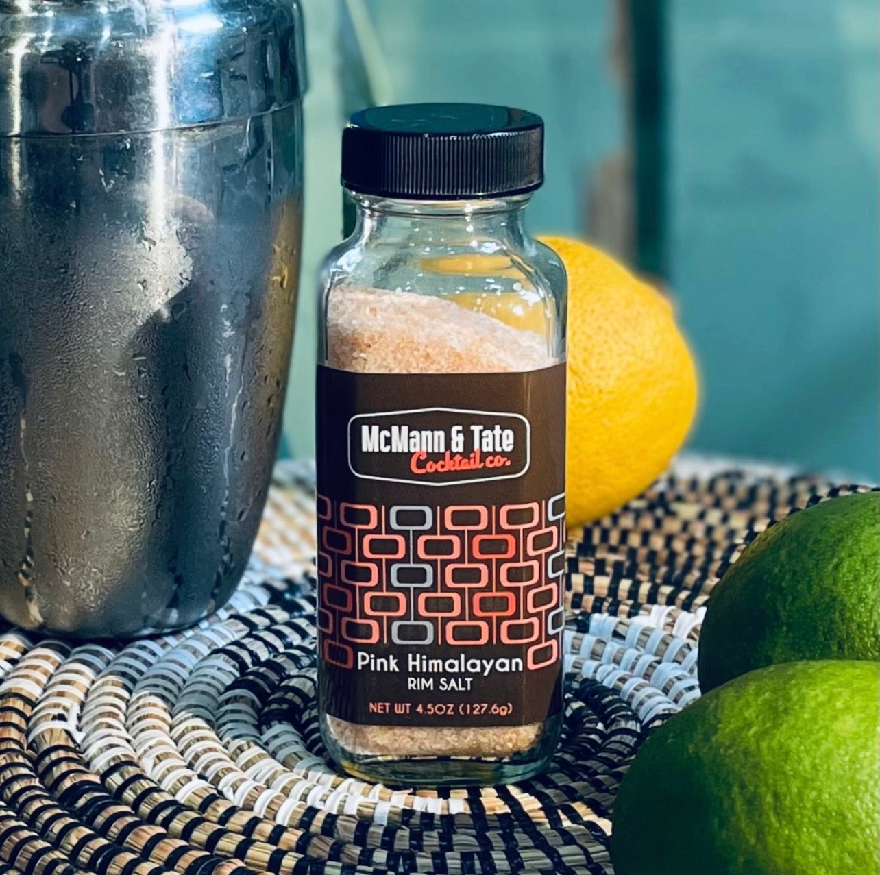 Pink Himalayan cocktail rim salt by McMann & Tate for margaritas and tequila cocktails