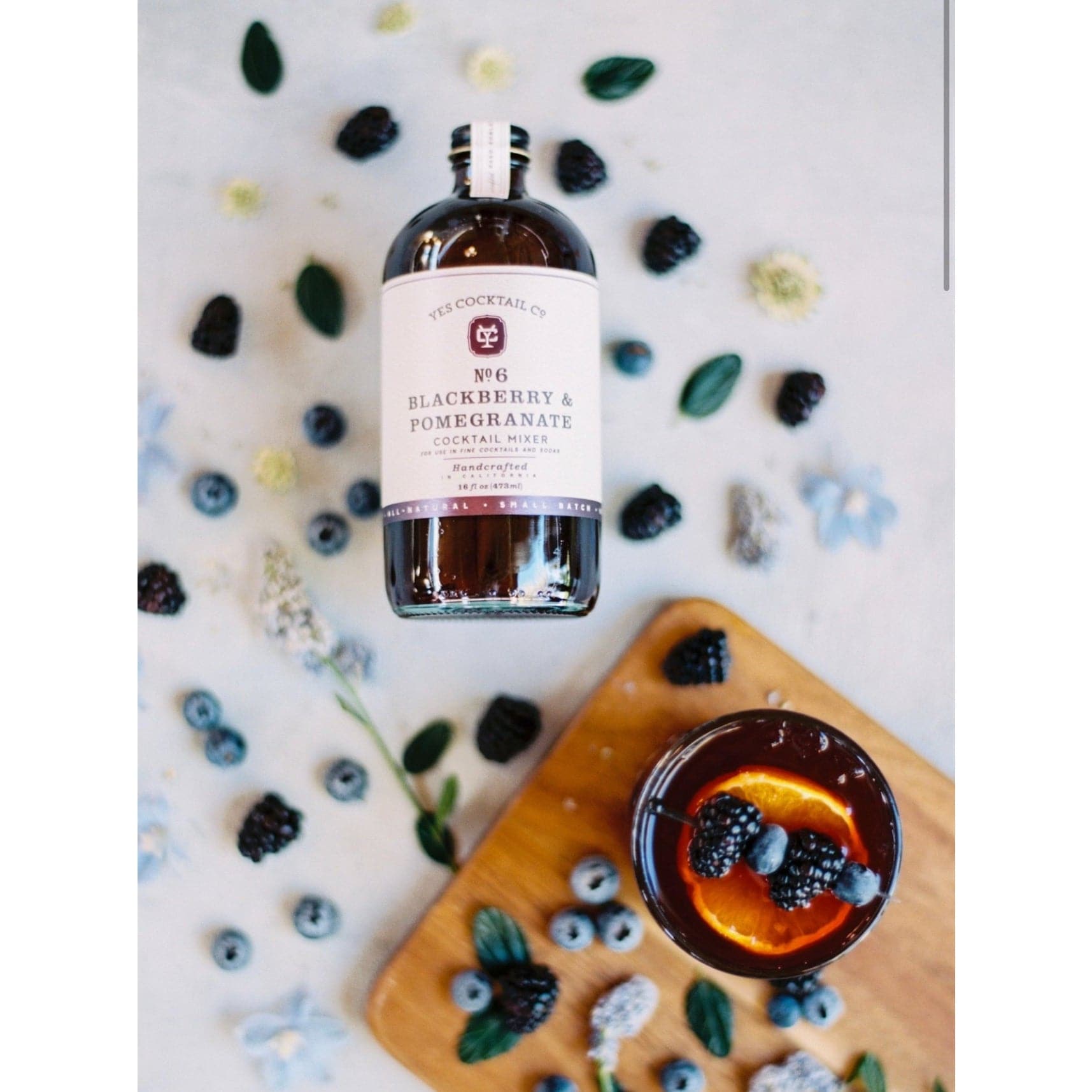 blackberry and pomegranate cocktail mix