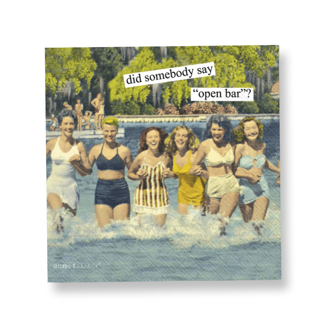 OPEN BAR Cocktail Napkins by Anne Taintor - Pack of 20