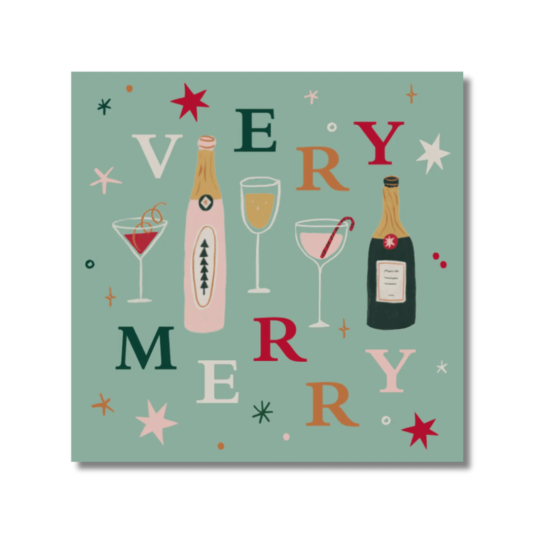 Very Merry, Christmas Cocktail Napkins - Pack of 20