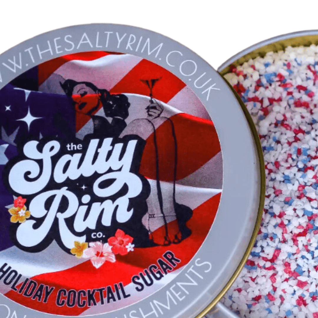 Red, White & Blue Holiday Cocktail Sugar by The Salty Rim Co.