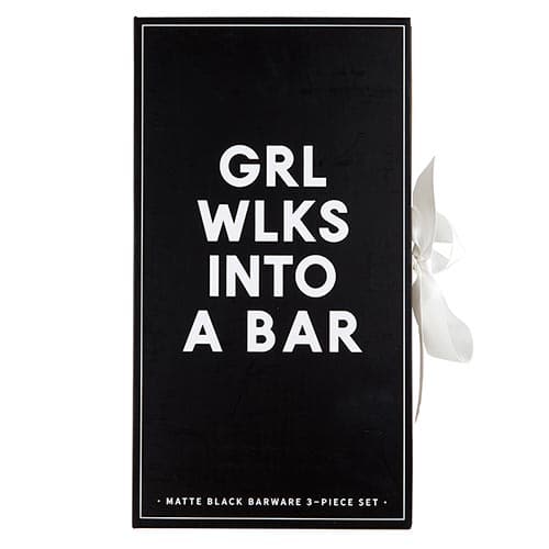 Matte Black Barware Book Box