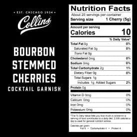 nutrition information for bourbon cherries