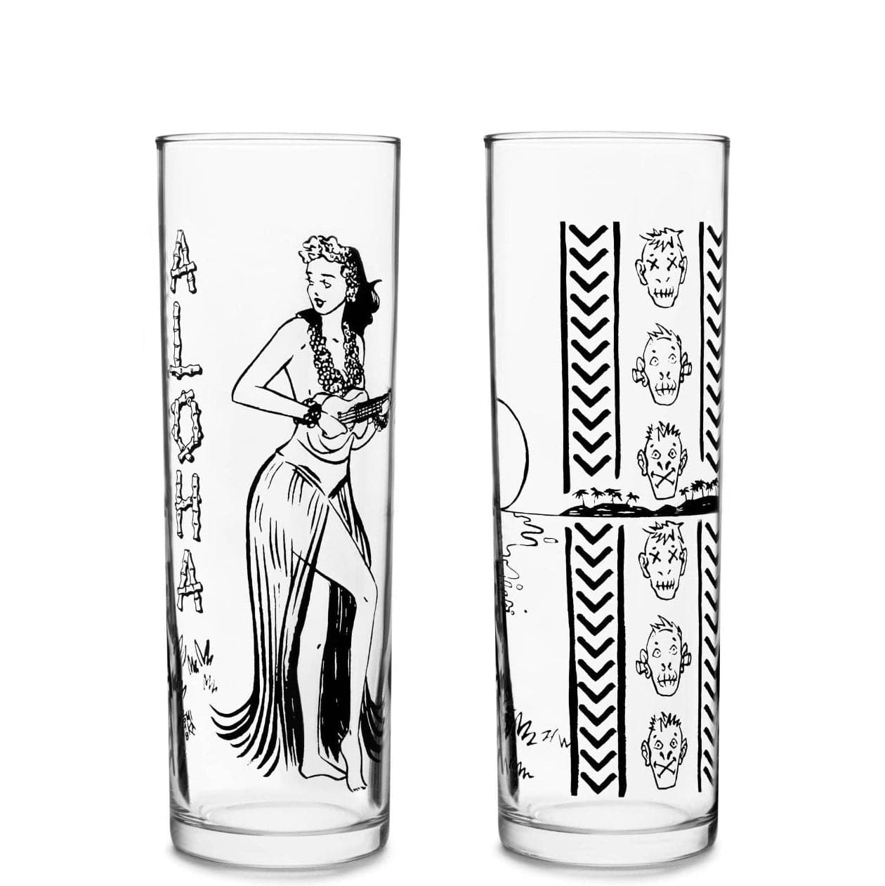 Tiki Kahiko Zombie Glass