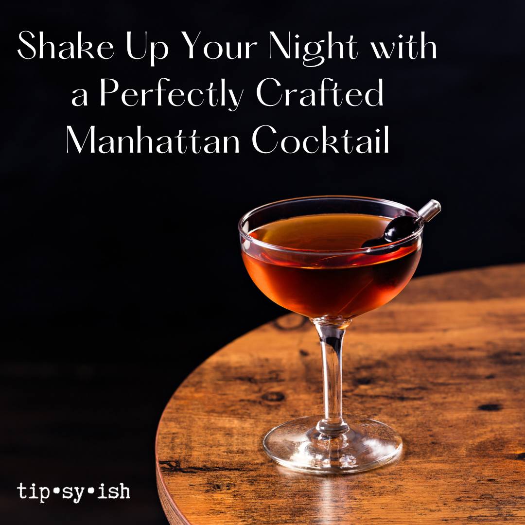 manhattan cocktail garnished with a cherry