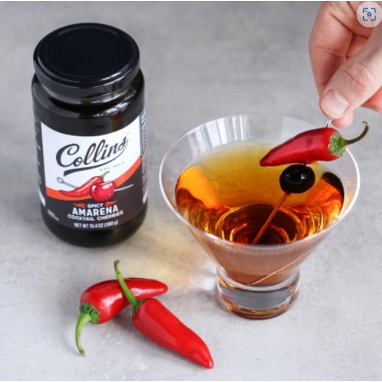 Gourmet Italian Spicy Stemless Amarena Cherries - 13.4 oz