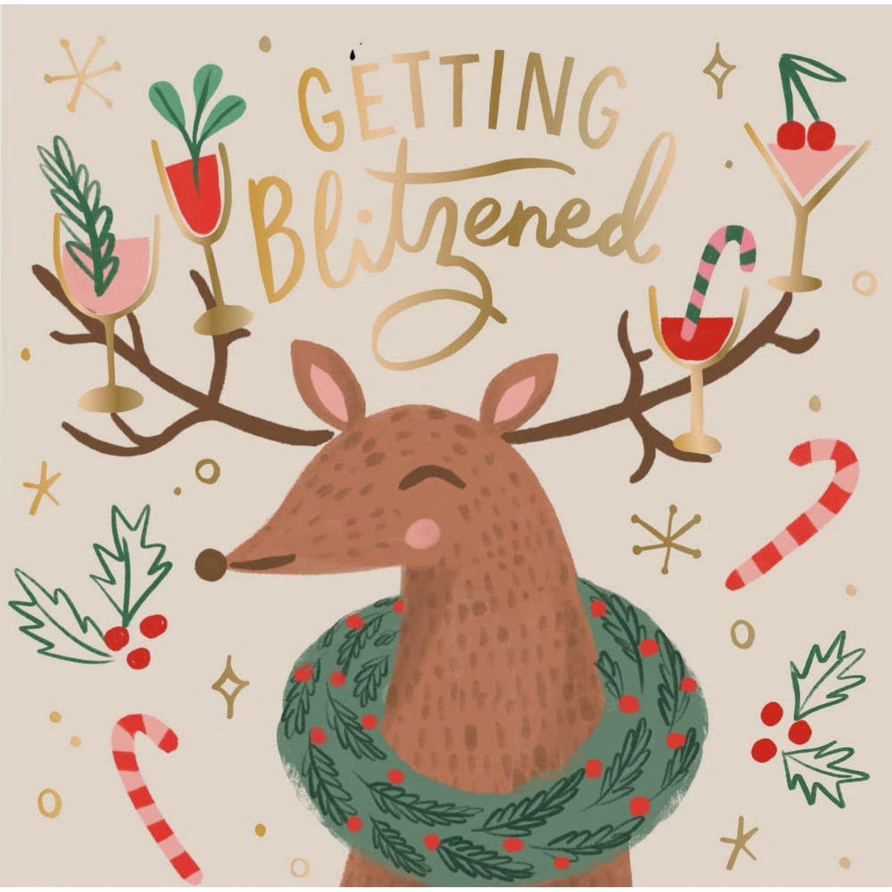 Getting Blitzened, Christmas Cocktail Napkins - Pack of 20
