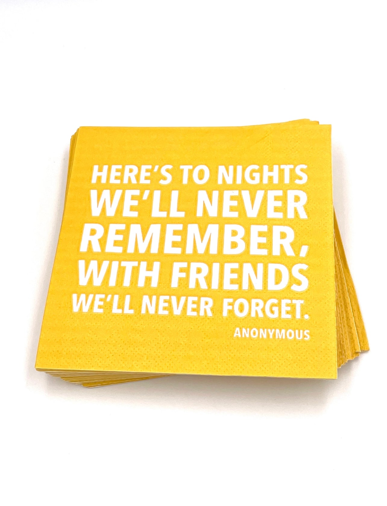To Nights We'll Never Remember - Cocktail Napkins, Pack of 20