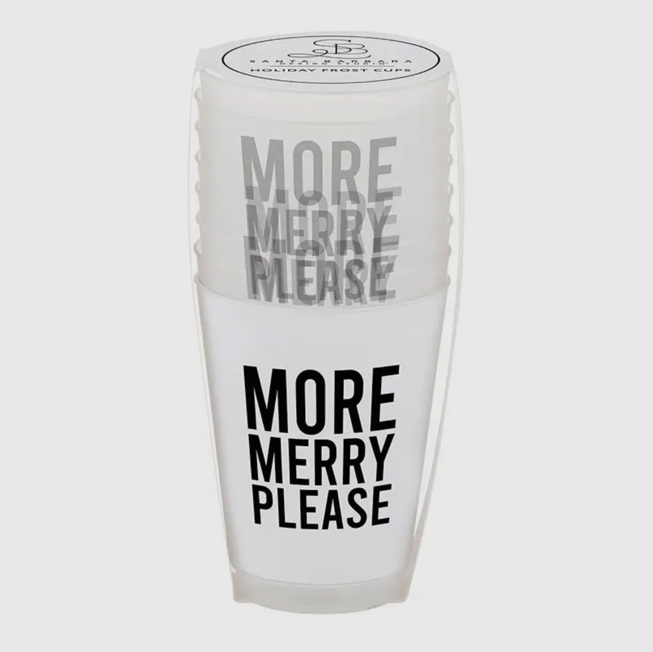 More Merry Please, Reusable Plastic Cups - Set of 8