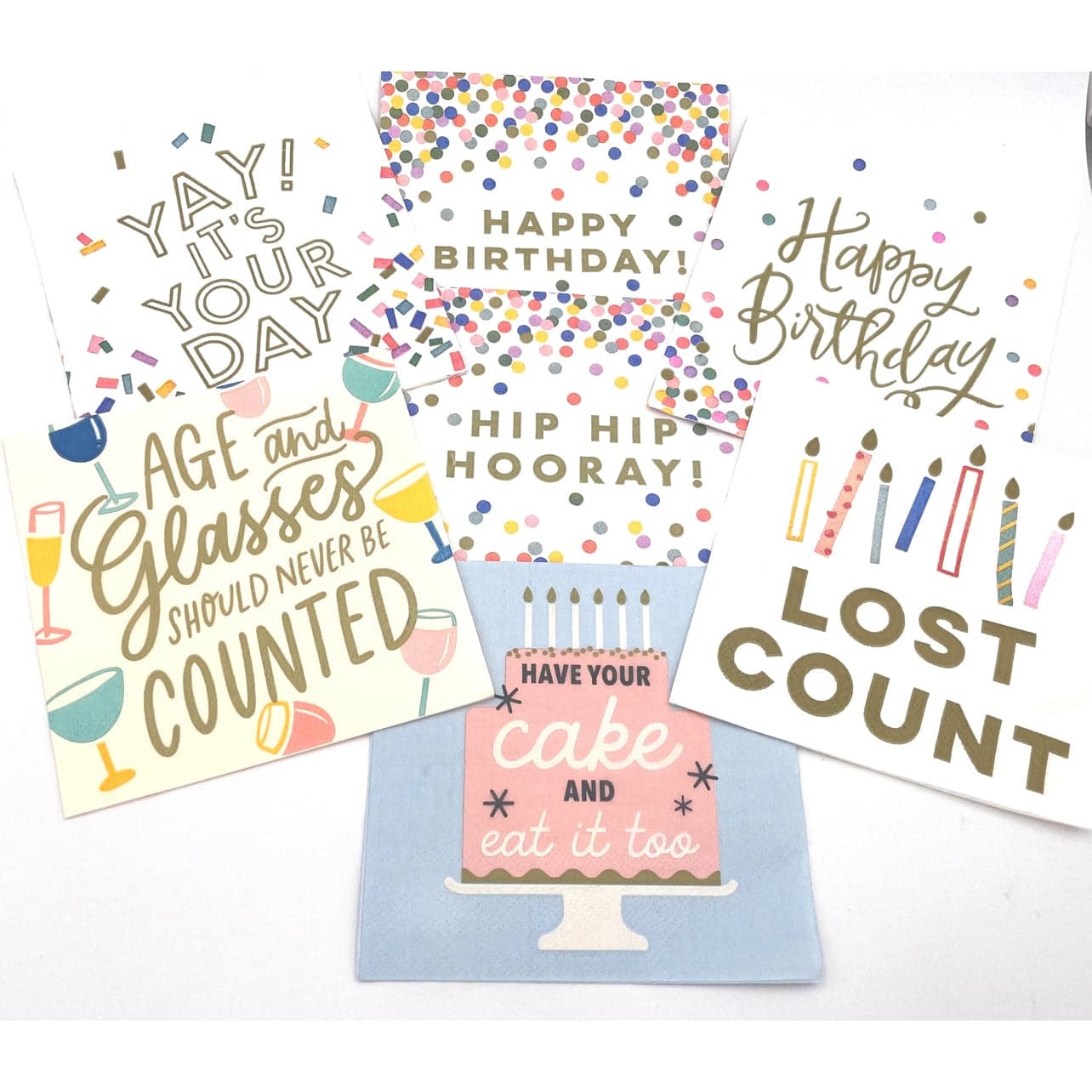 Age and Glasses of Wine - Cocktail Napkins, Pack of 20