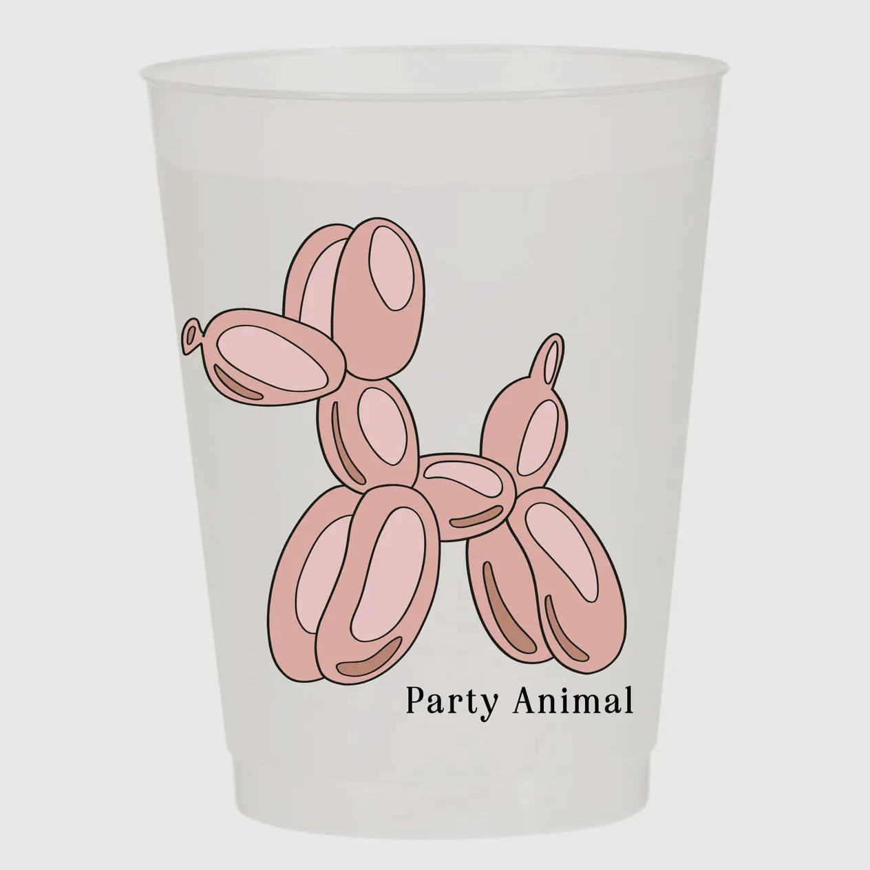 Party Animal, Reusable Plastic Cups - Set of 6
