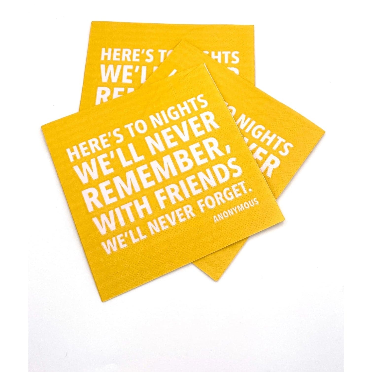 To Nights We'll Never Remember - Cocktail Napkins, Pack of 20
