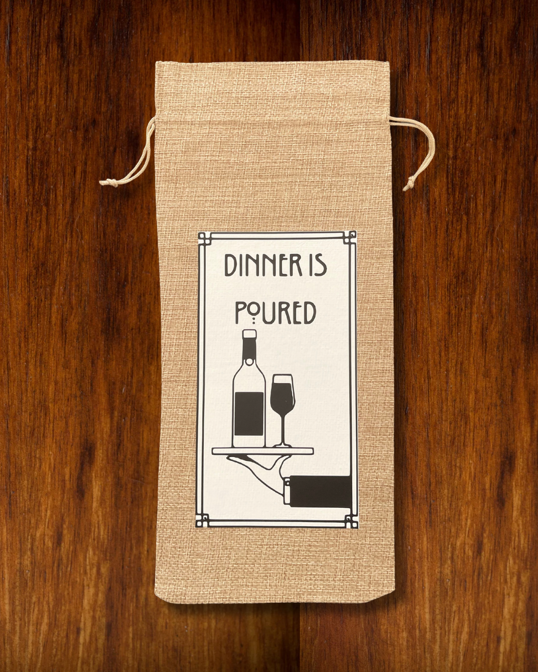 Dinner Is Poured, Reusable Wine Bag