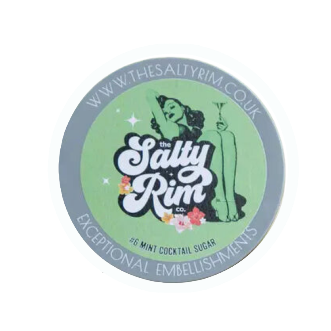 tin of mint cocktail sugar by The Salty Rim Co.