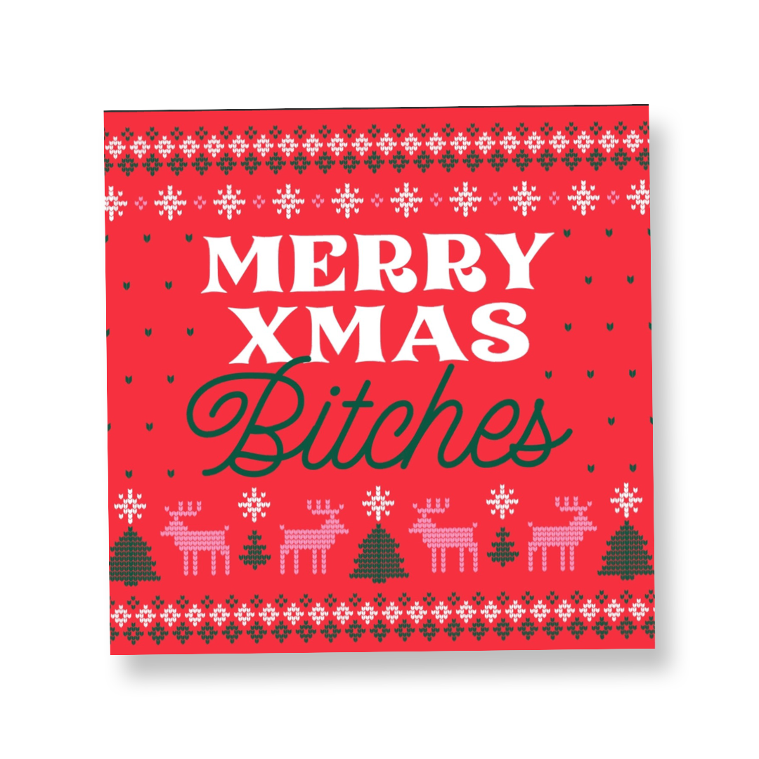 Merry Xmas B*Tches Cocktail Napkins - 20ct