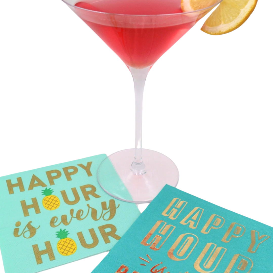 Happy Hour Every Hour - Cocktail Napkins, Pack of 20