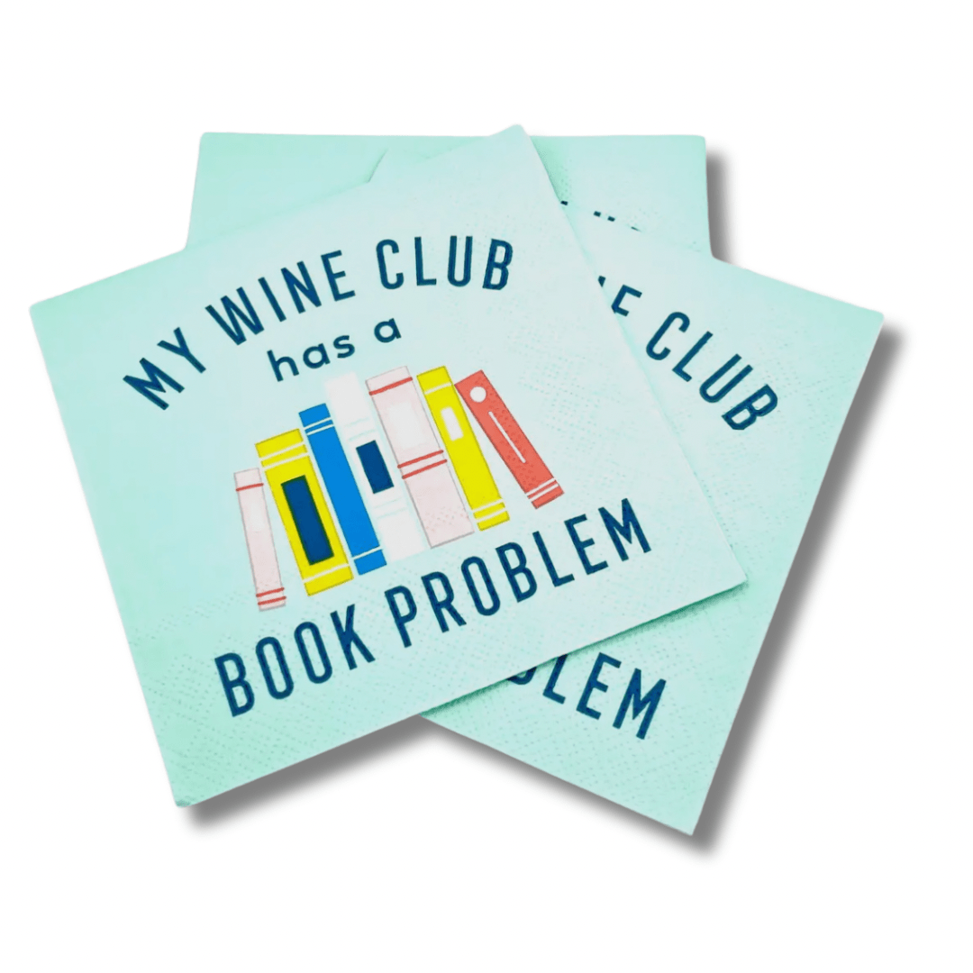 My Wine Club Has A Book Problem - Cocktail Napkins Pack of 20