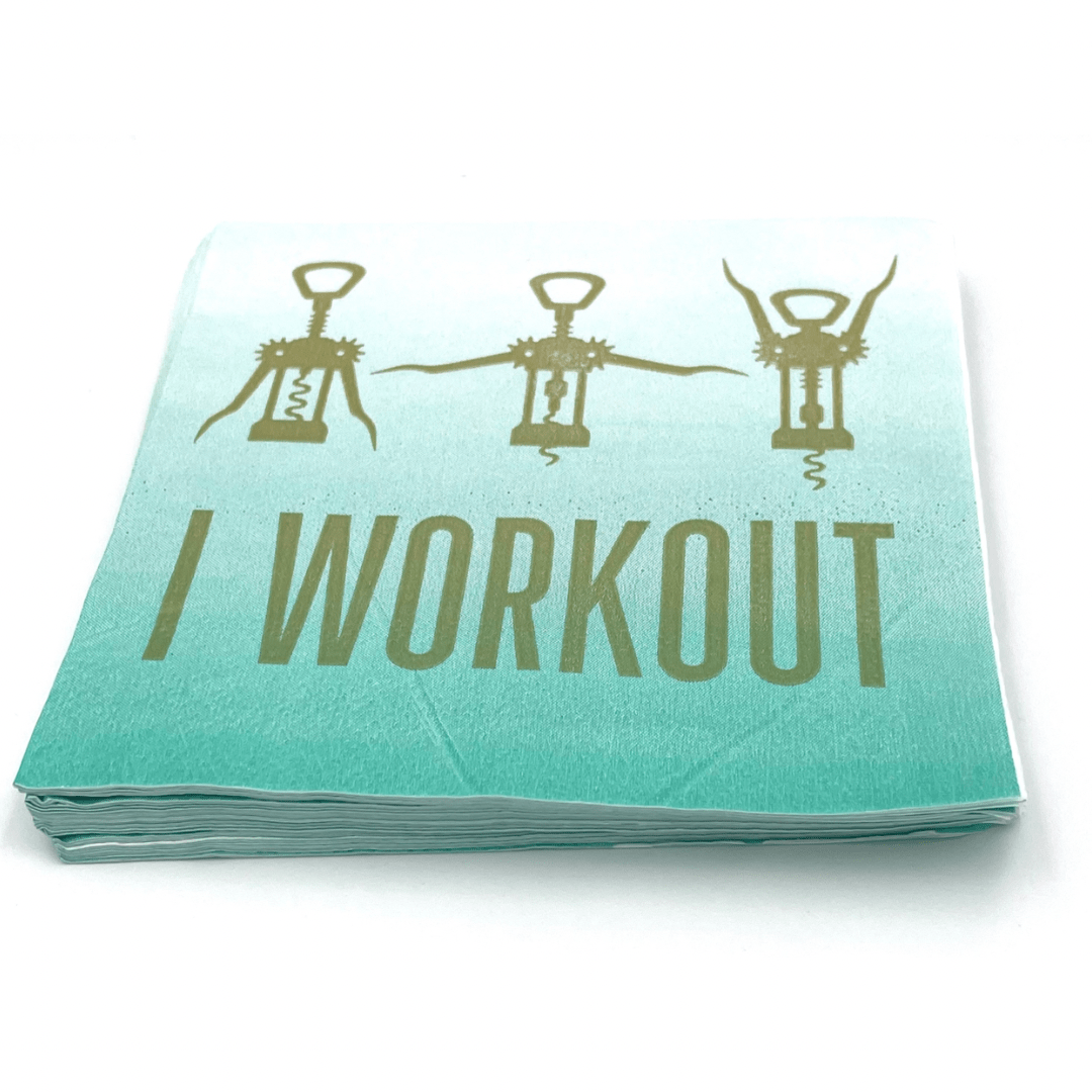 I Workout - Cocktail Napkins, Pack of 20