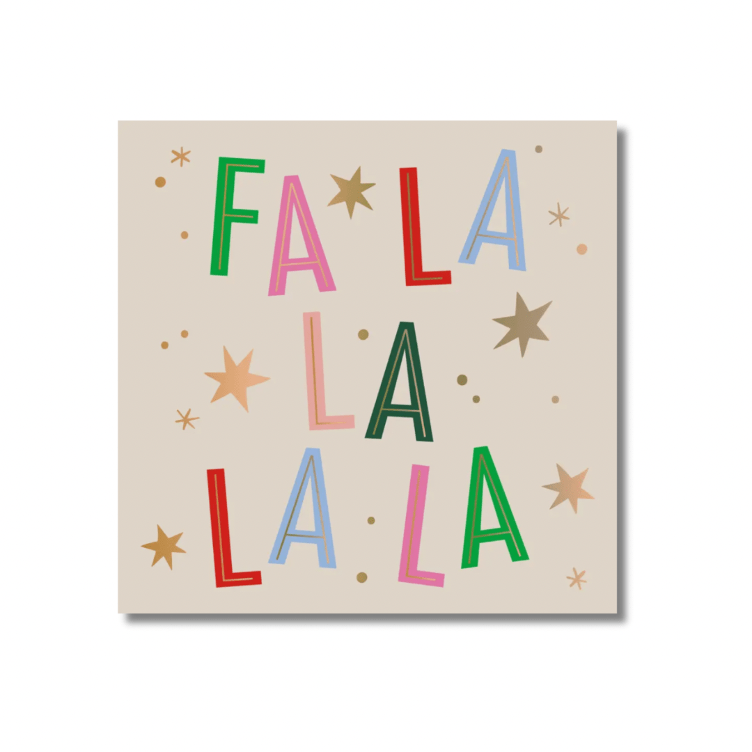 FA LA LA, Christmas Cocktail Napkins - Pack of 20