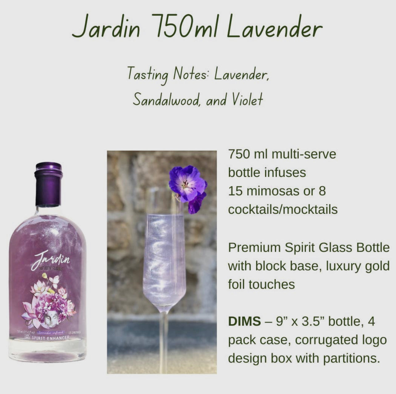 JARDIN PREMIUM Lavender Mixer for Cocktails and Mocktails