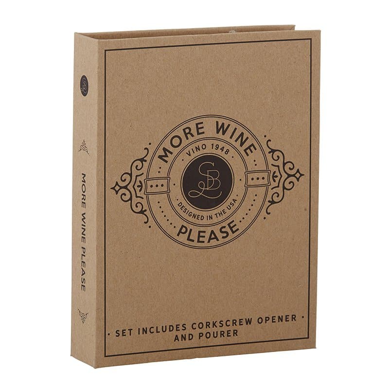 Wine Stopper Book Box - "More Wine Please"