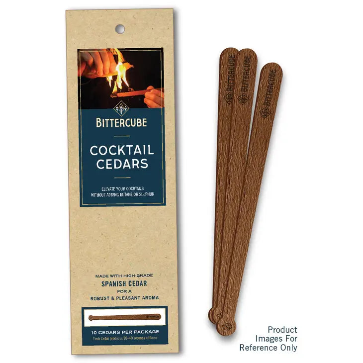 package of 10 cocktail cedars for smoking cocktails 
