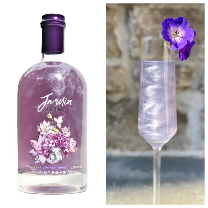 lavender mix in champagne creates a purple glitter effect 