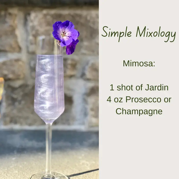 recipe for making a mimosa with the lavender drink mix