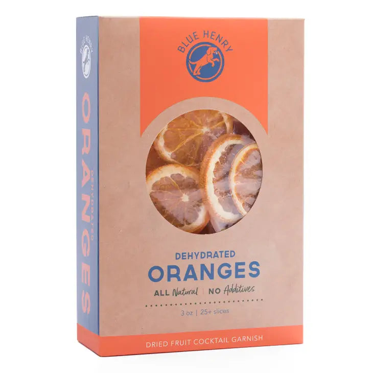 box of dehydrated orange slices containing approximately 25 slices 