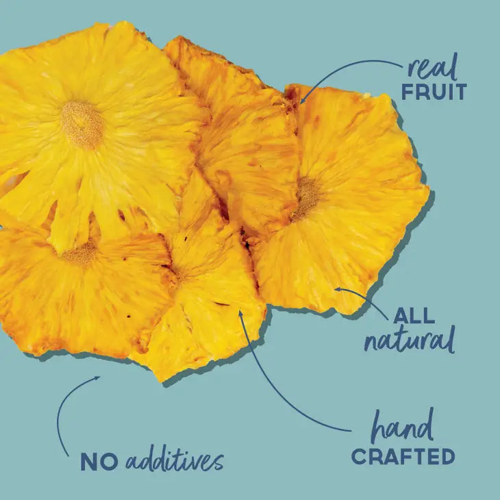 dehydrated pineapple slices are all natural and handcrafted 